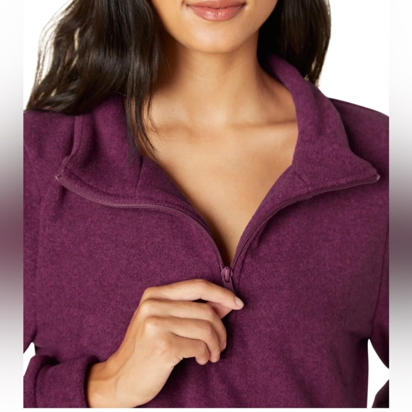 NWT Beyond Yoga New Terrain Pullover in Heathered Dark Beet Retail $99 - Picture 3 of 8